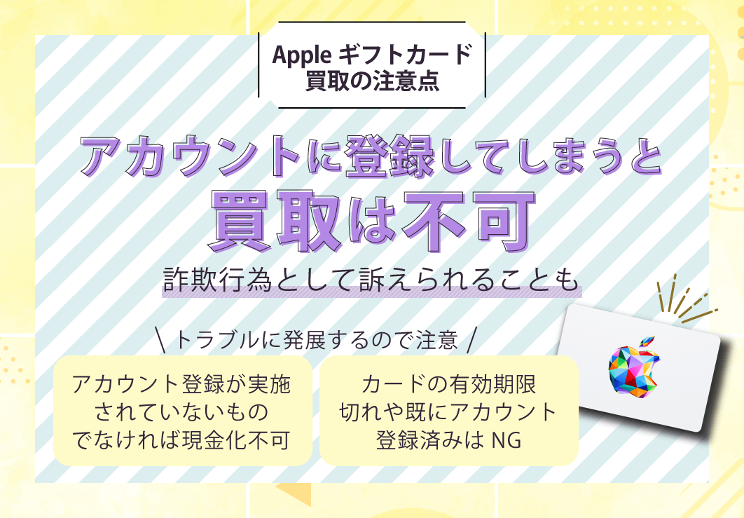 アカウントに登録してしまうと買取は不可