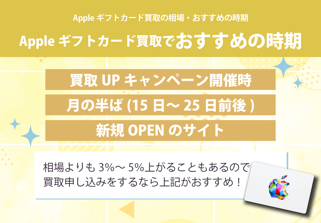 Appleギフトカード買取でおすすめの時期