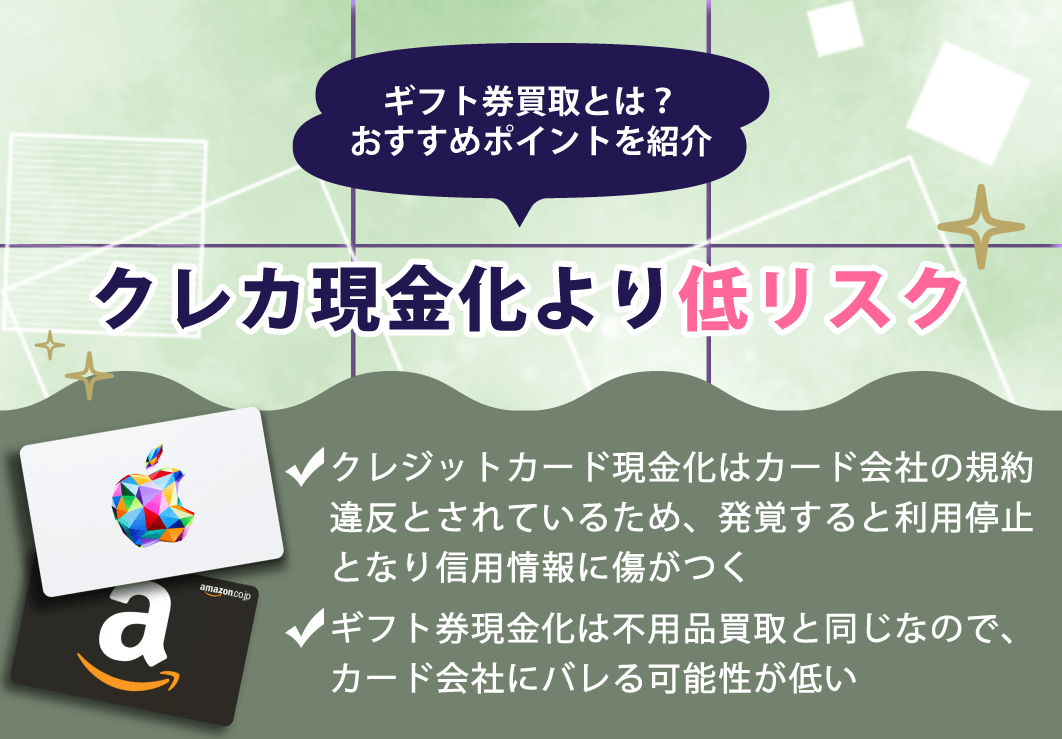 クレジットカード現金化よりもリスクが低い